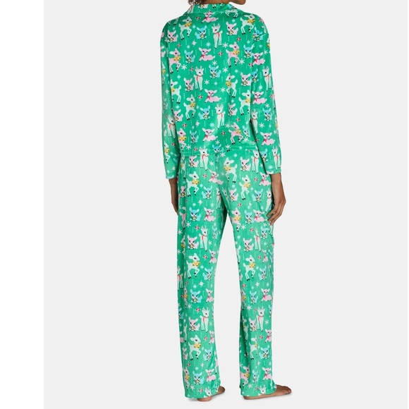 NWT Holiday Time Retro Reindeer Christmas 2-Piece Pajama Set Tik Tok - Picture 7 of 17